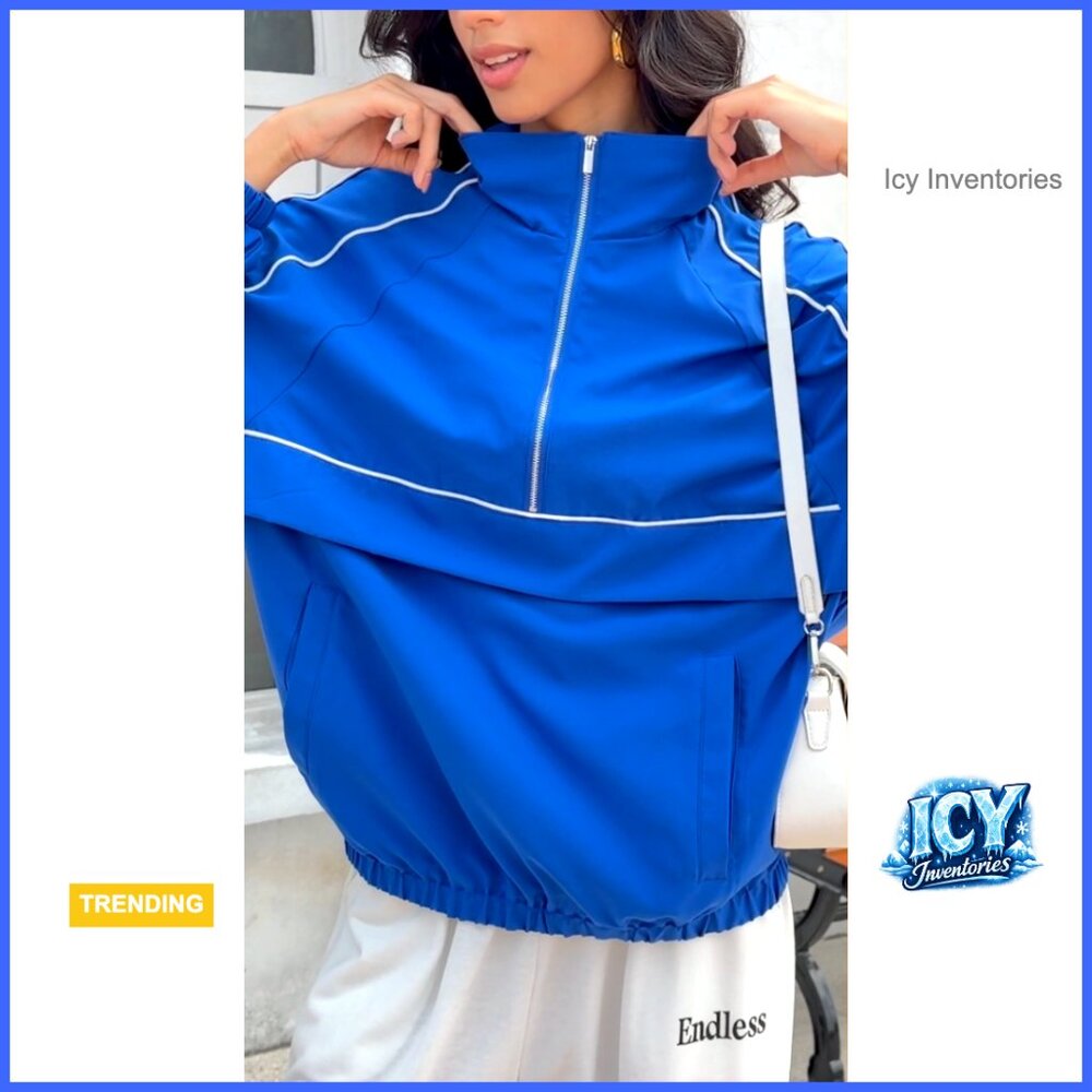 Lightweight Polyester Quarter Zip Pullover With U… - image 6